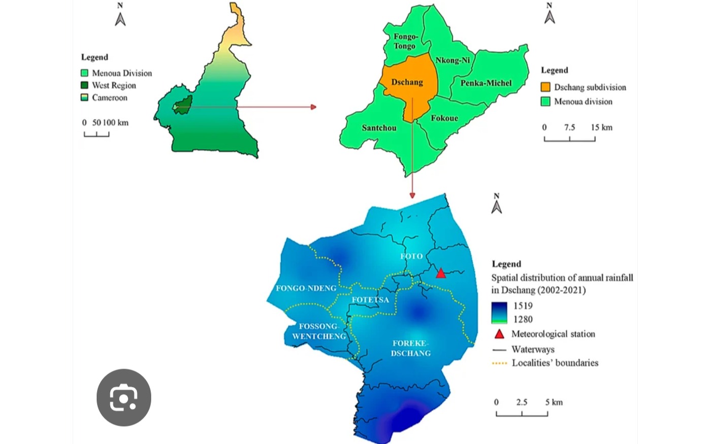 Carte de localisation de Dschang